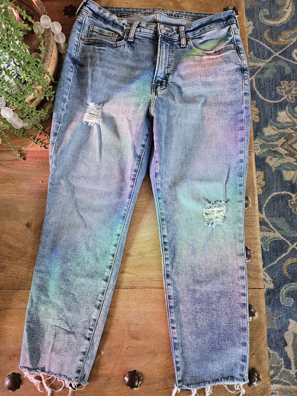 Old Navy High-Waisted O.G. Straight Secret-Smooth Pocket Extra Stretch Jeans